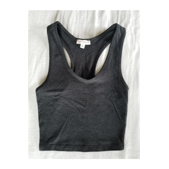 Zenana Outfitters Tops Zenana Outfitters Gray Crop Top Poshmark